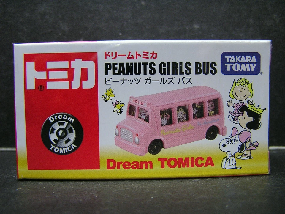 Takara Tomy Dream Tomica Peanuts Snoopy Girls Bus DieCast car - Image 1 of 1
