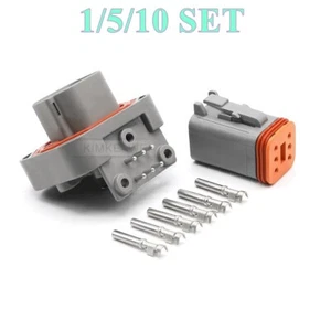 6 Pin Deutsch DT13/06 Series PCB Panel Male&Female Connector Kit DT13-6P/DT06-6S - Picture 1 of 4