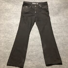 Lifted Research Group Button Fly Jeans Mens 34 Black Denim Straight Cotton 34x33