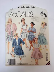 Vintage 3203 McCall's Girls' Jacket/Shirt/Top/Skirt  Uncut 1987 Free Shipping - Picture 1 of 6