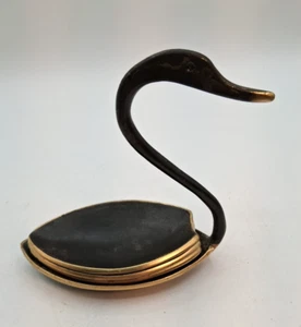 SELTEN MCM Walter Bosse Bronze Schwan Nist Aschenbecher Österreich - 4 Stück stapelbar - Bild 1 von 11