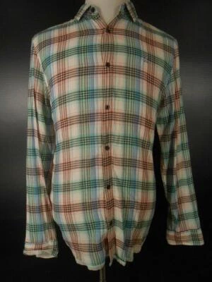 Красивая мужская большая многоцветная клетчатая рубашка с длинным рукавом Penguin Munsingwear - Изображение 1 из 4