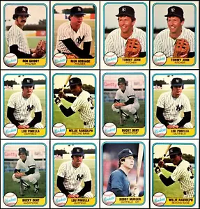 1981 Fleer New York Yankees (52) Card Lot - UNIQUE FIND – ONE OF A KIND - Picture 1 of 10