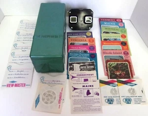 Vintage ViewMaster Set w/Viewer, Destination Reels w/Sleeves, Storage Container - Picture 1 of 4