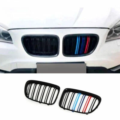 Ajuste para BMW X1 E84 2010-2014 ABS 3 colores parachoques delantero capó central rejilla malla 2X Foto 1 de 4