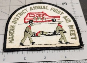 Bestickter Aufnäher Pfadfinder Hardin Bezirk jährliches Erste-Hilfe-Treffen Vintage _ BSA - Bild 1 von 3