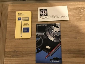 1981. FORD,THUNDERBIRD,MUSTANG,ESCORT,FAIRMONT 3 ADV PIECES. AND PRICES ONE LOT - Picture 1 of 2