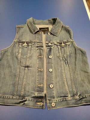 Chaleco de mezclilla azul Banana Republic para mujer L ¡NUEVO SIN ETIQUETAS! Foto 1 de 3