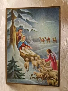 Cartolina Buon Natale Sacra Famiglia Re Magi Angelo 1970 Cecami 151 AR663 * - Bild 1 von 2