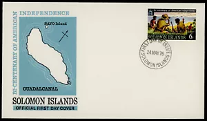 Solomon Islands 333 on FDC - Coast Watchers, American Bicentennial - Picture 1 of 1