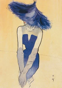 NEW René Gruau Fashion Sketch Print Poster Art Canvas Rene Gruau - Picture 1 of 4