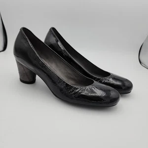 Stuart Weitzman Noir Naplack Patent Leather Heels Black 5.5M - Picture 1 of 11
