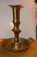 Vtg Brass Chamber Candle Holder
