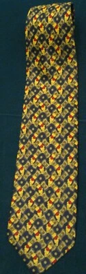 CORBATA PARA HOMBRE WINNIE THE POOH DE DISNEY Y EXQUISITA ROPA CORBATA AZUL MARINO Y DORADA Foto 1 de 4