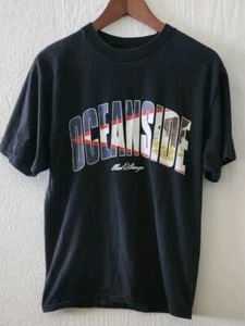 Camiseta negra Oceanside para hombre talla mediana de Mad Strange - Imagen 1 de 6