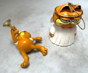 Vintage 1978 Enesco Garfield the Cat Ceramic Figurines Ornament Angel & extra - Picture 1 of 8