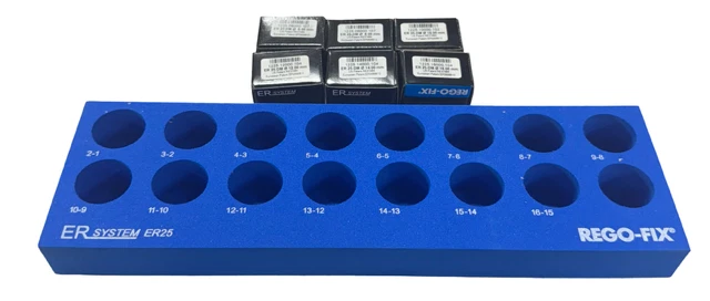 Rego-Fix 6 Piece ER25DM Metalic Sealed Collet Set 6mm to 16mm - Image 1 of 1