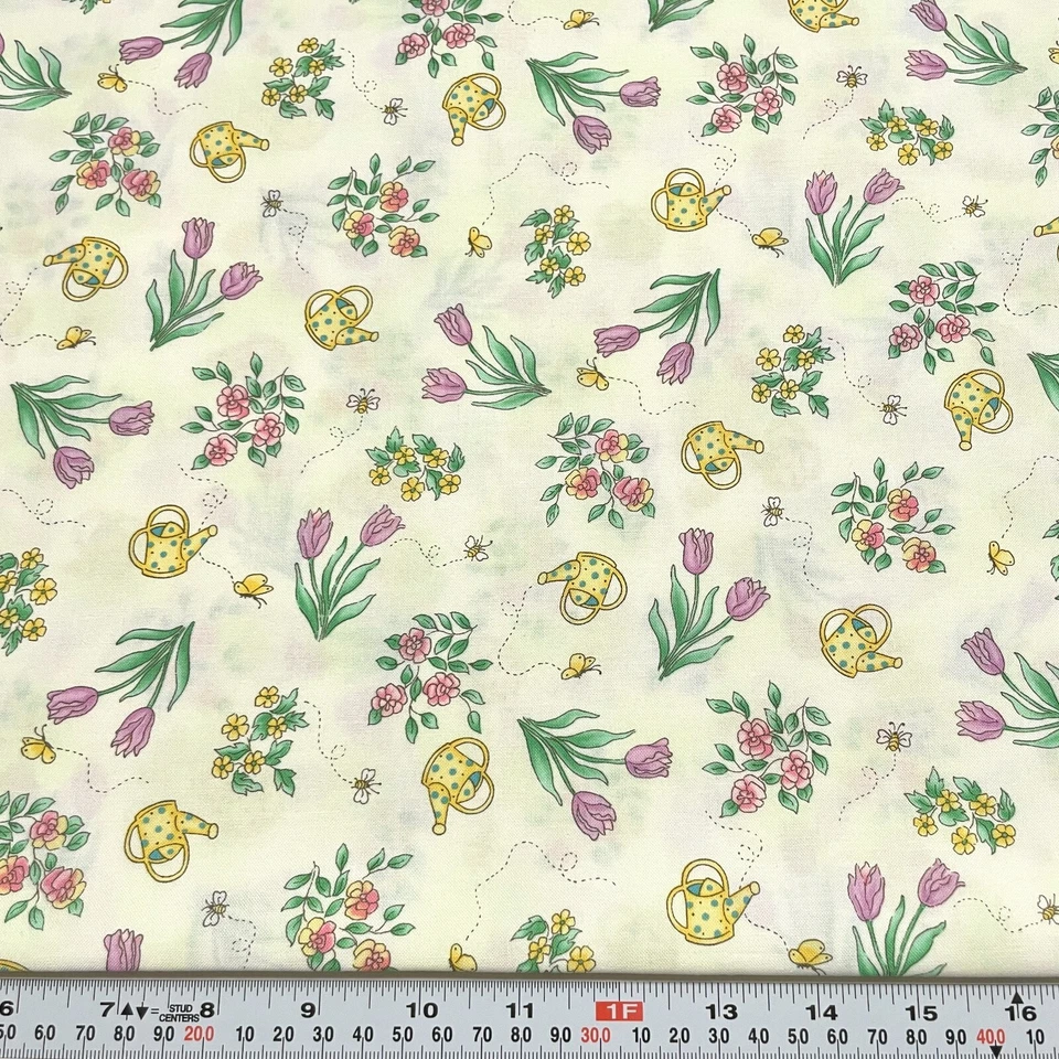 Of Vine & Roses/I'm Okay Your Bouquet Bunnies By The Bay Cotton by the HALF YARD - Image 1 of 2