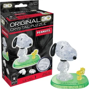 3D Crystal Puzzle 51 Piece Jigsaw Snoopy Woodstock - Picture 1 of 6