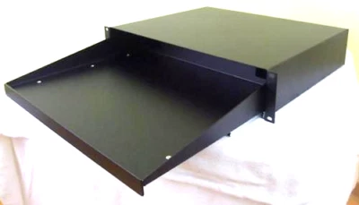 KEYBOARDPULT KEYBOARD-PULT Tastaturauszug 2 HE 19" Rackschublade Auszug schwarz - Bild 1 von 4