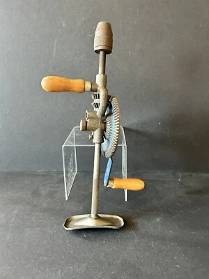 Ancienne Chignole - Perceuse à main - Vintage - métal bleu - Photo 1/4