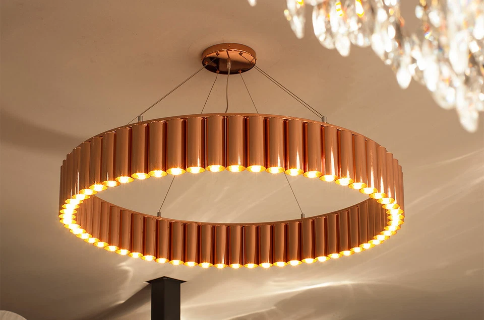 Bauhaus Lustre Café Bar Restaurant Musée Lounge Lampe 59 LED Ø120 - Photo 1/4