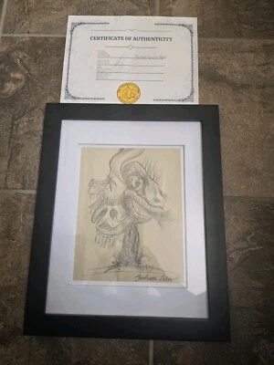 JACKSON POLLOCK-1952 Firmado Origen Dibujo-3 Cabezas Bestia-Krasner/Marilyn Monroe Foto 1 de 4