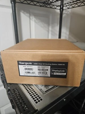 New Targus DOCK182-A1 USB-C Dual 4K Docking Station 100W PD, New - Image 1 of 3