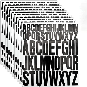 10 Blatt Selbstklebende Buchstaben Aufkleber, Wasserdicht Sticker Buchstaben, Au - Bild 1 von 7