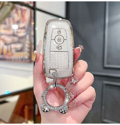 TPU Remote Car Key Cover Fob Case Ring For Ford Mustang EcoSport Edge Explorer - image 1 of 2