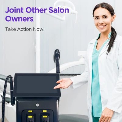 Máquina de depilación láser diodo profesional 2 en 1 depilación de picosegundos Foto 1 de 4