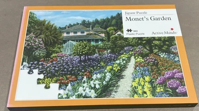 Active Minds Jigsaw Puzzle Alzheimer’s Dementia 63 Plastic Piece Monet's garden - Image 1 of 3