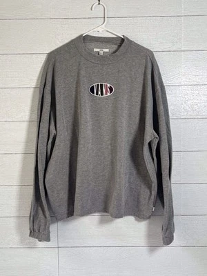 Vans Logo lightweight Sweatshirt Light/ Med Gray Size XL Womens Raised Pattern - Image 1 of 4