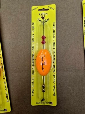 PRECISION TACKLE, INC. Cajun Thunder 2.5" Sunglo Oval Float. New! Deals On Multiples. Details Below