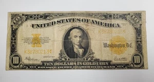 1922 $10 Large Size U.S. Gold Certificate Speelman-White - Picture 1 of 7