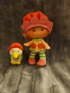 1980er Vintage Strawberry Shortcake Cherry Kuschelpuppe mit Stachelbeere Haustier - Bild 1 von 9