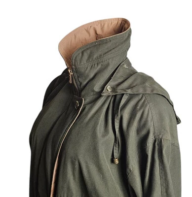 Chaqueta Abrigo Parka De Colección Preston & York Sport Con Capucha Para Mujer M Cremallera Completa Botón Solapa Foto 1 de 4