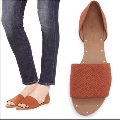 Madewell Thea Cuero Dorsay Naranja Talla 8 Foto 1 de 4