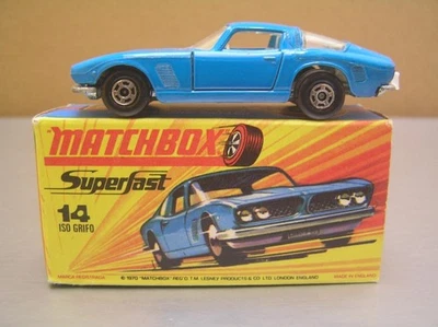 Matchbox Superfast MB14  ISO Grifo blue with thick wheels NM+ In Box NMIB+ - Image 1 of 4