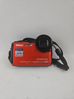 Cámara digital Nikon Coolpix AW110 naranja (sin cargador) probada funciona  Foto 1 de 4
