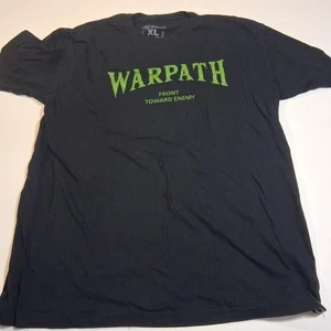 Men's DEFCOR Defcor Size XL Warpath Short Sleeve Logo T-shirt Black Crewneck Tee - Picture 1 of 4
