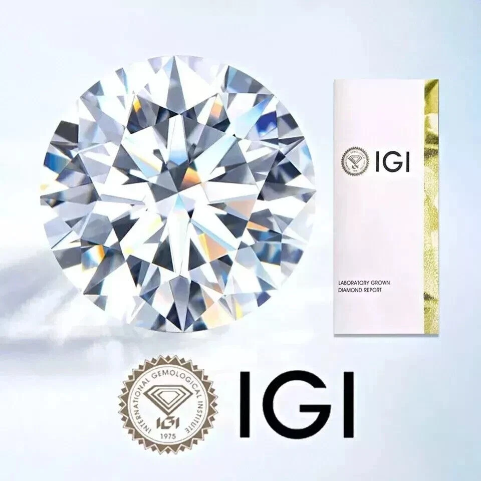 Premium 1.17CT Round Cut Lab Diamond - D Color, VVS1, IGI Certified Stone - Image 1 of 4
