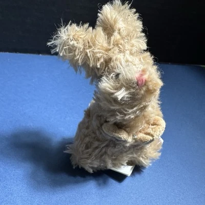 Vtg. Mini Manhattan Toy Plush Bunny Rabbit 2000 Tan Shaggy Stuffed Animal 3.5” - Image 1 of 4