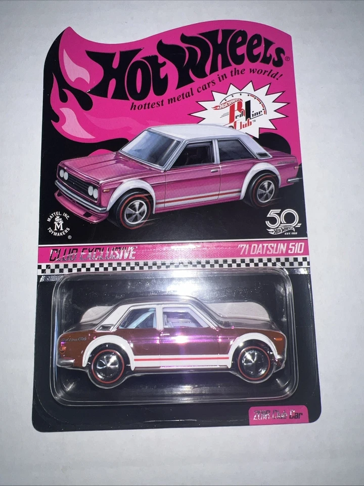 Hot Wheels RLC 2018 Collectors Nationals Pink Party 71 Datsun 510 Foto 1 de 4