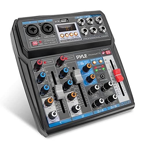 Pyle PMX44T.5 Professional Wireless DJ Mixer - 6-Channel Bluetooth Compatible - Image 1 of 1