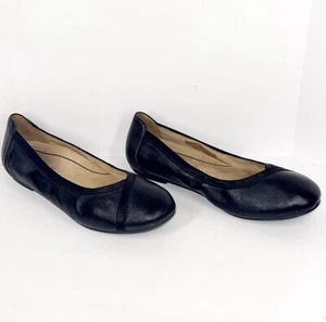 Ballerine Vionic Caroll in pelle nera elasticizzate minimaliste comode slip on 6 - Foto 1 di 16