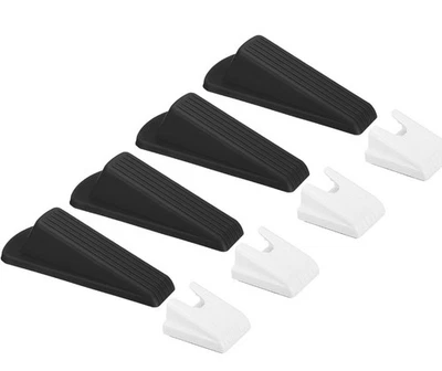 4 Piezas Tapones de Puerta, Tope de Puerta Tope de Puerta Tapón de Puerta de Goma Cuña Puerta Grande Wed Foto 1 de 4