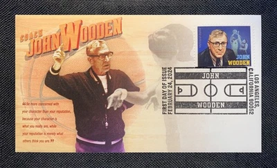 2024 John Wooden Forever Stamp Design #4/5: UCLA Legacy: Cachets Ciccolella - Image 1 of 2