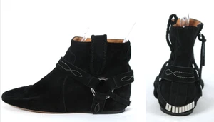 ISABEL MARANT ETOILE Negro Gamuza Plata Arnés RAELYN 38 - Imagen 1 de 10