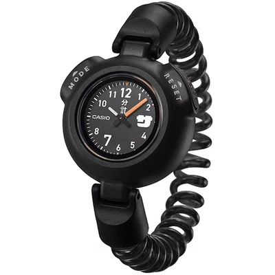 Часы CASIO SAN-100H-1BJR сауна Ikitai черный циферблат унисекс каучук оранжевый 2025 - Изображение 1 из 4